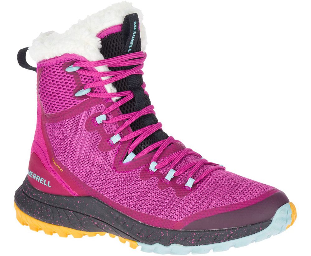 Merrell Boots Pink - Bravada Knit Polar Waterproof - Womens 98JLIVUWD